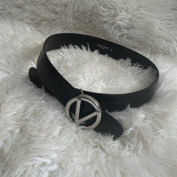 Valentino Crocodile V Logo Belt - Picture 3 of 11